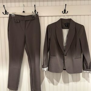 Nicole Miller Taupe Blazer and Pants Set